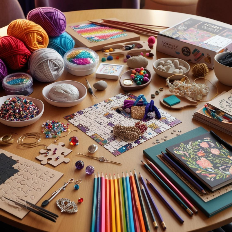 Activiteiten voor kinderen in Hendrik-Ido-Ambacht Knutselbenodigdheden op tafel