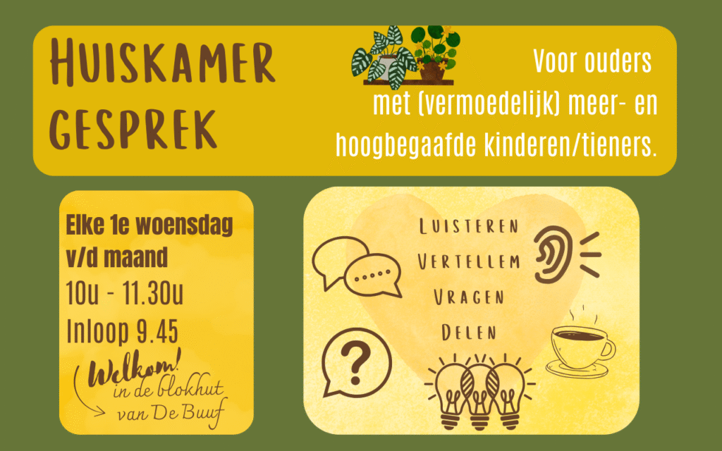 Huisgesprek hoogbegaafde kinderen tieners